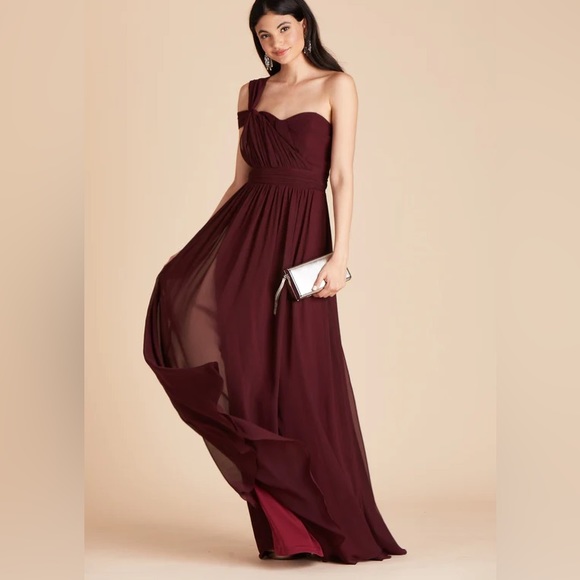 Birdy Grey GRACE CONVERTIBLE DRESS CHIFFON CABERNET MEDIUM NEW NWT BRIDESMAID - Picture 3 of 6